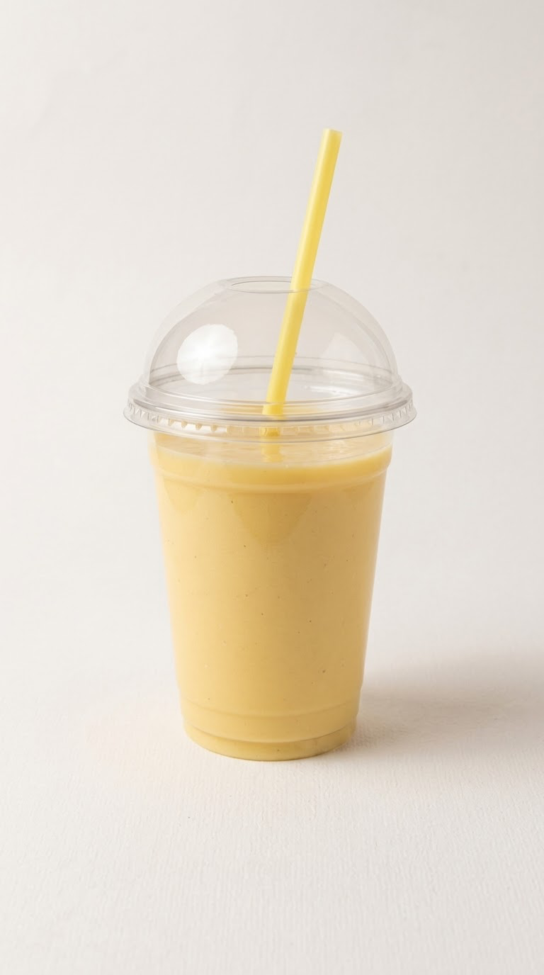 Deux jus frais jaune et rouge